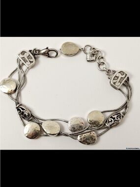 Brighton Silver-Tone Multi Disc Layered Bracelet